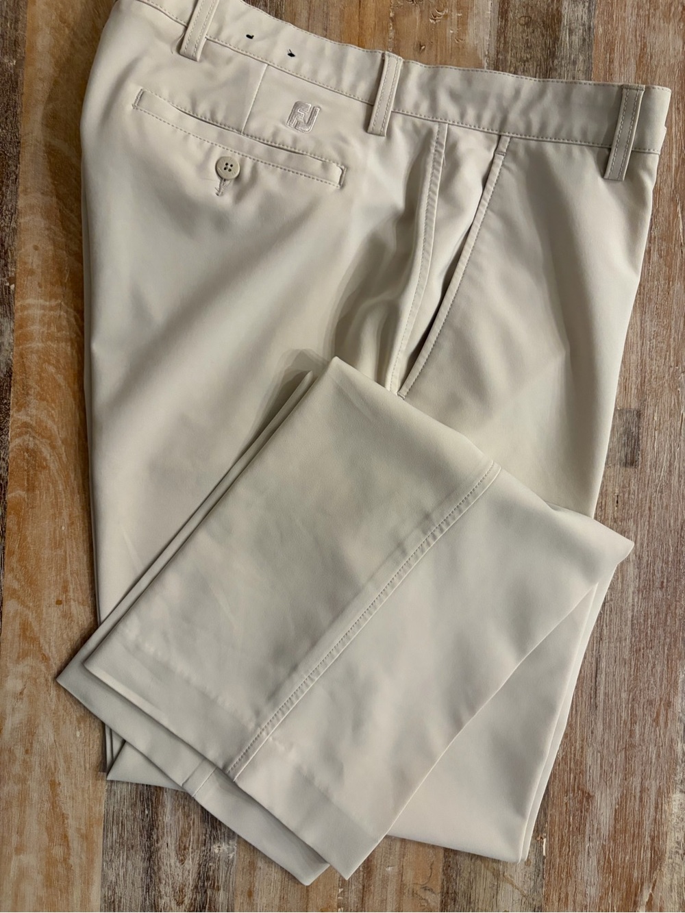FootJoy Performance Flat‎ Front Golf Pants Style 1135205 Beige Khaki 36X32